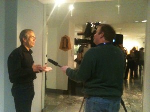 Byron being interviewed by WSMV regarding Missing Nature Exhibit