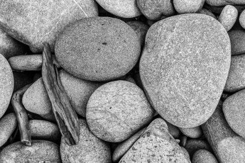 Abstract;Abstraction;Black and White;Boulder;Calm;Close-up;Driftwood;Earthy;Geological;Geology;Healing;Health care;Healthcare;Line;Monochromatic;Natural;Ocean;Olympic National Park;Oval;Polished;Rock;Rock formations;Rocks;Ruby Beach;Shape;Speckled;Spotted;Stone;Stones;Twigs;Uniform;Washington;White;Worn;beach;beaches;black;coast;coastline;concepts & emotions;cream;gray;grey;pattern;peaceful;restful;round;sea;serene;shore;shoreline;soothing;striation;texture;tranquil
