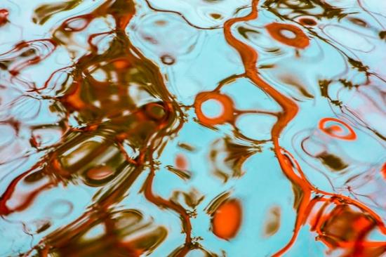 Abstract;Abstraction;Aqua;Brown;Calm;Healing;Line;Modern;Pastoral;Ripple;Shape;Water;Waterscape;Waves;contemporary;contemporary art;modern art;oneness;pattern;peaceful;red;reflection;reflections;restful;serene;soothing;teal;texture;tranquil;zen