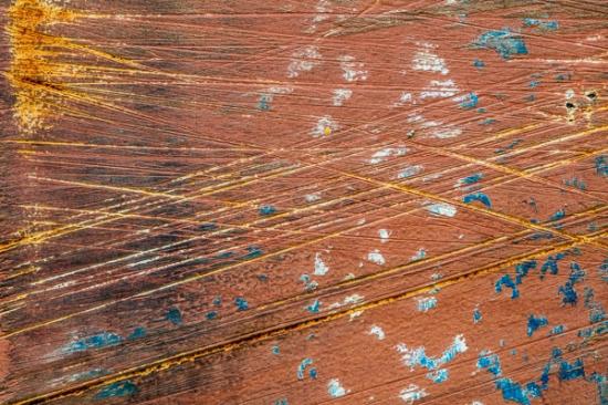 Abstract;Abstraction;Aqua;Blue;Brown;Calm;Close-up;Line;Modern;Pastoral;Shape;Yellow;contemporary;contemporary art;metal;modern art;oneness;orange;pattern;pattrns;peaceful;red;restful;serene;soothing;texture;tranquil;zen
