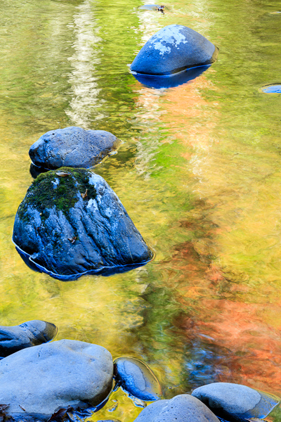 Abstract;Abstraction;Autumn;Blue;Blues;Boulder;Boulders;Calm;Cool Colors;Cool Palette;Cool Tones;Gold;Great Smoky Mountains;Great Smoky Mountains National Park;Healing;Health care;Healthcare;Keepers;Mirror;Nature;Pebbles;Ripple;River;Rock;Rock formations;Rocks;Rocky;Shape;Stone;Stones;Stream;Tennessee;United States;Warm Colors;Warm Palette;Warm Tones;Water;Yellow;blue;color;green;landscape;oneness;orange;pattern;peaceful;reflection;reflections;restful;serene;soothing;tranquil;yellow;zen