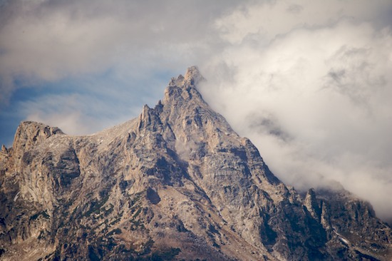 Blue;Brown;Cloud;Cloud Formation;Clouds;Fog;Foggy;Grand Tetons;Haze;Mist;Misty;Mountain;Mountain Top;Mountainous;Mountains;Obscured;Peak;Pinnacle;Precipice;Range;Sky;Summit;Tan;Weather;Wyoming