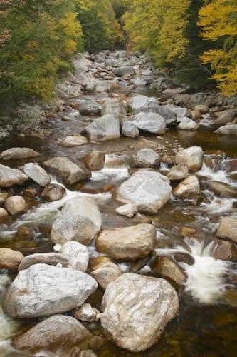 Boulders;Stone;Pouring;Rocks;Cascading;Outdoor;Waterfall;Fall;Streaming;Boulder;Stones;Green Mountain National Forest;Landscape;Water;Vermont;Forest;Stream;Autumn;Green;River;Cascade;White Rocks National Recreation Area;Rock