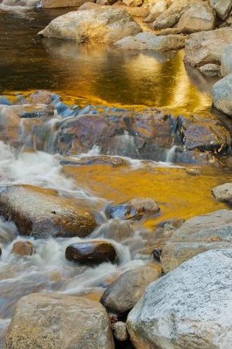 Stream;Waterfall;Chute;Brook;Falling;Big Branch;Gold;Reflections;Water;Yellow;Wet;Boulder;Vertical;Brown;Vermont;Reflection;Stone;Striation;Gray;Rivulet;Waterfalls;Flow;Falls;Rock;Spilling;Tan;Stones;Rock Formations;Creek;Geology;Rocks;Geological;Streamlet;Cool