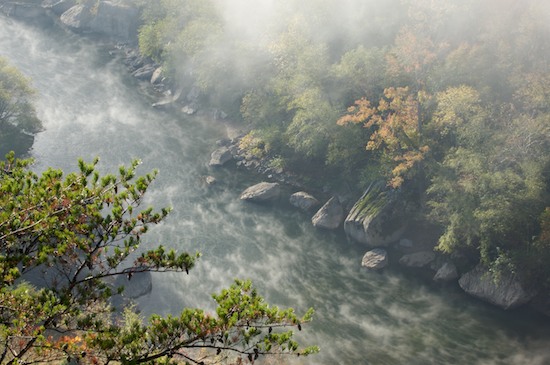 Big South Fork Cumberland River;Big South Fork National Recreation Area;Boulder;Brook;Brown;Creek;Devils Jump;Fog;Foggy;Forest;Geological;Geology;Gray;Green;Haze;Kentucky;Mist;Misty;Obscured;River;River Bed;Riverbed;Rivers;Rock;Rock Formations;Rocks;Stone;Stones;Stream;Striation;Timber;Timberland;Water;water;waterway;Wood;Woodland;Woodlands;Woods