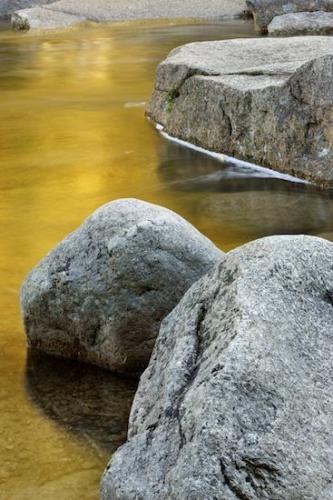 River Bed;Stone;River;Rock Formations;Water;Brook;Striation;Gray;Stones;Creek;Boulder;Stream;Yellow;Gold;Geology;New England;Riverbed;Rivers;Reflection;Rock;Geological;Rocks;New Hampshire;Reflections;waterway
