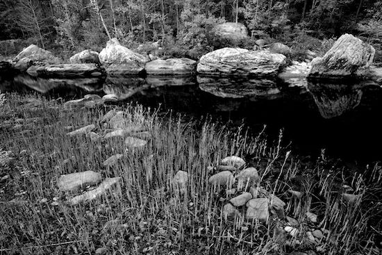 Rivers;Alabama;Rock Formations;Stone;Brook;Geology;Boulder;Autumn;Geological;River Bed;Little River Canyon National Preserve;Riverbed;Stream;Black and White;Stones;Reflection;Creek;River;Water;Rock;Striation;Rocks;Reflections;water;Landscape;waterway;Fall;Fort Payne