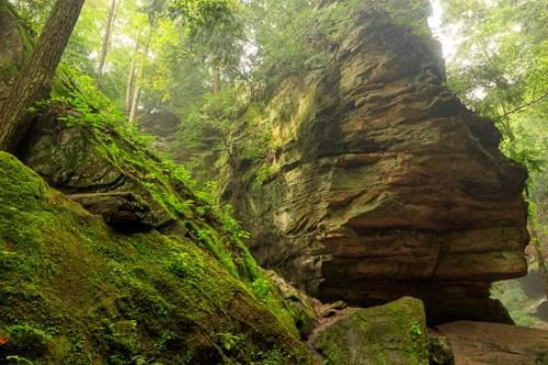 Boulder;Boulders;Brown;Cascade;Chute;Falls;Forest;Forested;Geological;Geology;Green;Moss;Pouring;Rapids;River;Rock;Rock Formations;Rocks;Rocky;Stones;Streaming;Striation;Tan;Timberland;Trees;Woodland;Woods