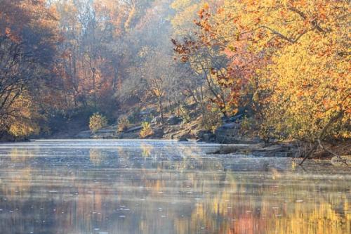 Autumn;Boulder;Branches;Columbia;Duck River;Fall;Flow;Healing;Health care;Healthcare;Henry Horton State Park;Landscape;Leaves;Mirror;Mist;Nature;Oneness;Peaceful;Reflection;Reflections;Ripple;River;Rock;Stone;Stream;Stream Bank;Tennessee;Tree;Trees;Trunk;Water;Waterscape;calm;flowing;limbs;pool;restful;river bank;serene;soothing;tranquil;tree limbs;zen
