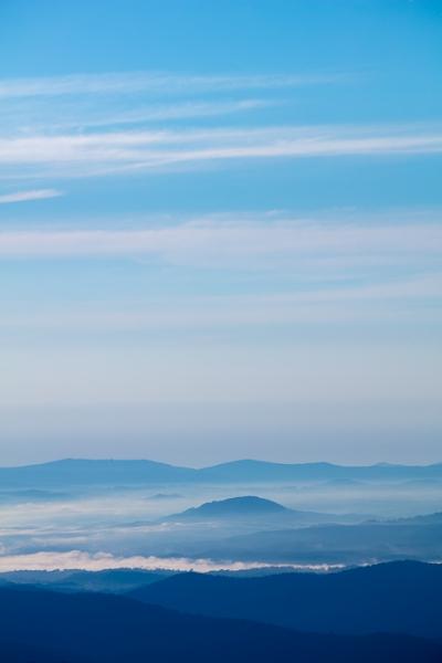 Blue;Blue Ridge Parkway;Calm;Cloud;Cloud Formation;Clouds;Concepts;Fog;Healing;Health care;Healthcare;Mist;Mountain;Mountain Side;Mountainous;Nature;North Carolina;Obscured;Oneness;Pastoral;Sunlight;Sunshine;United States;color;foggy;haze;landscape;mist;misty;morn;morning;peaceful;restful;serene;sky;soothing;sunlit;tranquil;zen
