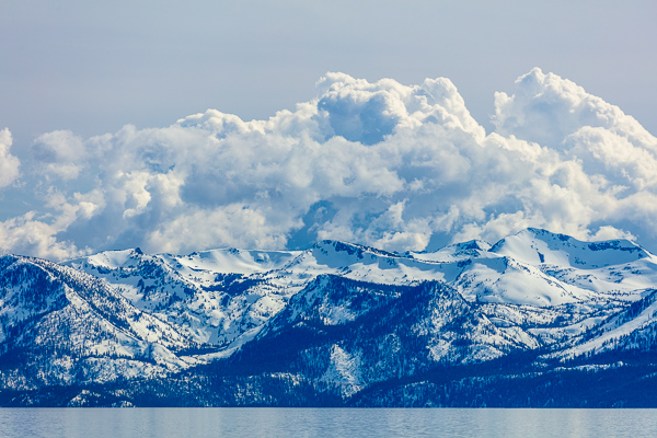 Blue;Calm;Cloud;Cloud Formation;Clouds;Forest;Forested;Habitat;Healing;Health care;Healthcare;Lake Tahoe;Mountain;Mountain Side;Mountain Top;Mountainous;Mountains;Nature;Nevada;Pastoral;Peak;Pinnacle;Range;Ripple;Snow;Summit;Sunlight;Sunshine;United States;Water;Waterscape;alpine;lake;landscape;oneness;peaceful;reflection;reflections;restful;serene;sky;soothing;sunlit;tranquil;trees;zen