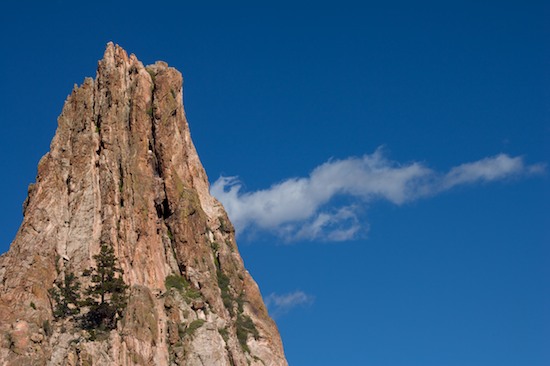 Blue;Boulder;Cloud;Cloud Formation;Clouds;Colorado;Colorado Springs;Garden of the Gods State Park;Geological;Geology;Mountain;Mountain Top;Mountainous;Mountains;Peak;Pinnacle;Precipice;Range;Red;Rock;Rock formations;Rocks;Sky;Stone;Striation;Summit;Weather