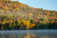 Autumn;Blue;Bluff;Calm;Fall;Fog;Forest;Forested;Healing;Hill;Horizontal;Mirror;M