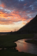 Yellowstone-National-Park;Yellowstone;Water;Sunrise;River;Reflections;Clouds;Wyo