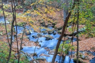 Autumn;Blue;Boulder;Boulders;Branches;Brown;Calm;Cascade;Chute;Creek;Fall;Fallen
