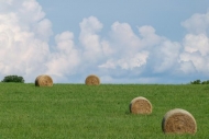 Agricultural;Agriculture;Bale;Blue;Brown;Calm;Cloud;Cloud-Formation;Clouds;Cloud