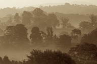 Beginning;Black-and-White;Fog;Hills;Oneness;Rolling-Hills;Sepia;Sunrise;Tennesse