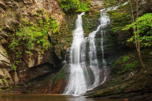 Cascade;Cascading;Chute;Cool;Danbury;Falling;Falls;Flow;Green;Hanging Rock State Park;Lower Cascades Falls;North Carolina;Pouring;Spilling;Stream;United States;Water;Waterfall;Waterfalls;Wet