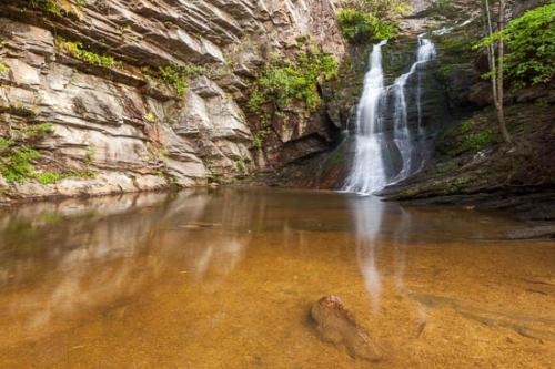 Cascade;Cascading;Chute;Cool;Danbury;Falling;Falls;Flow;Green;Hanging Rock State Park;Lower Cascades Falls;North Carolina;Pouring;Spilling;Stream;United States;Water;Waterfall;Waterfalls;Wet
