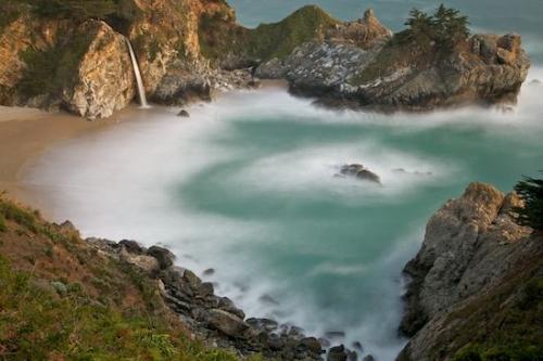 Orange;Sand;Boulders;trees;Waterfalls;Escarpment;Rock Formations;Precipice;Landscape;Seascape;Boulder;Waves;Shoreline;Gray;Waterfall;Green;Rocky;Beaches;Blue;Cascade;California;Rock Face;Chute;Cascading;McWay Falls;Big Sur;Cliff;Aqua;Rocks;Crag;Beach;tree;Sea;Tan;Rock;Coastline;Ocean;Pastoral;Brown;Coast;Falls;Pouring;Bluff;Sea Stacks;Ledge;Shore;Water;Peaceful