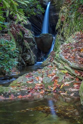 Blue Ridge Parkway;Botanical;Boulder;Boulders;Brook;Brown;Calm;Cascade;Cascading;Chute;Cool;Creek;Fallen;Fallen Leaves;Falling;Falls;Flow;Healing;Health care;Healthcare;Leaf;Nature;North Carolina;Pastoral;Pouring;Rock;Rock formations;Rocks;Rocky;Spilling;Stone;Stones;Stream;Streaming;Tan;Wabi Sabi;Water;Waterfalls;Waterscape;foliage;green;landscape;leaves;oneness;peaceful;restful;serene;soothing;tranquil;waterfall;wet;zen