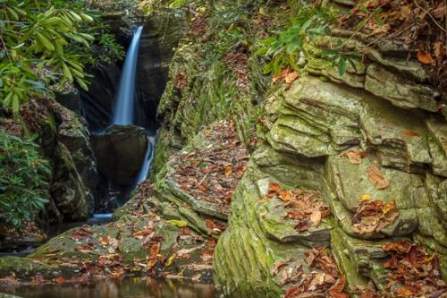 Blue Ridge Parkway;Botanical;Boulder;Boulders;Brook;Brown;Calm;Cascade;Cascading;Chute;Cool;Creek;Fallen;Fallen Leaves;Falling;Falls;Flow;Healing;Health care;Healthcare;Leaf;Nature;North Carolina;Pastoral;Pouring;Rock;Rock formations;Rocks;Rocky;Spilling;Stone;Stones;Stream;Streaming;Tan;Wabi Sabi;Water;Waterfalls;Waterscape;foliage;green;landscape;leaves;oneness;peaceful;restful;serene;soothing;tranquil;waterfall;wet;zen