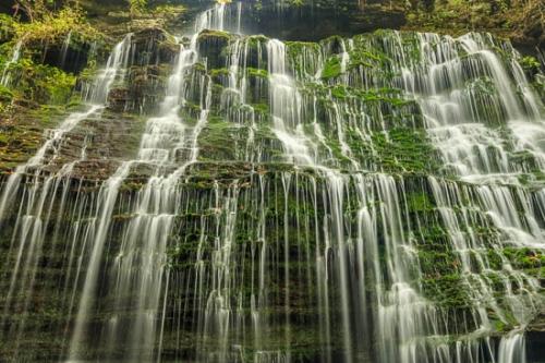Brown;Cascade;Chute;Falls;Green;Healing;Health care;Healthcare;Landscape;Machine Falls;Moss;Nature;Peaceful;Pouring;Short Springs State Natural Area;Streaming;Tennessee;Tullahoma;United States;Waterfall;Waterfalls;calm;restful;serene;soothing;tranquil