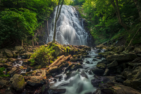 Blue Ridge Parkway;Botanical;Boulder;Boulders;Branches;Calm;Cascade;Cascading;Chute;Crabtree Falls;Falling;Falls;Flow;Forest;Forested;Healing;Health care;Healthcare;Nature;North Carolina;Pastoral;Plant;Pouring;Rock;Rock formations;Rocks;Rocky;Spilling;Stone;Stream;Streaming;Sunlight;Timber;Timberland;Tree;United States;Water;Waterfalls;Waterscape;Wood;Woodland;Woods;botanicals;landscape;leaves;limbs;oneness;peaceful;plants;rapids;restful;serene;soothing;sunlit;tranquil;tree limbs;trees;waterfall;zen