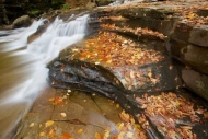Cascade;Rock-Formations;Waterfall;Chute;Orange;Leaves;Cascading;Fallen;Rocks;Bro